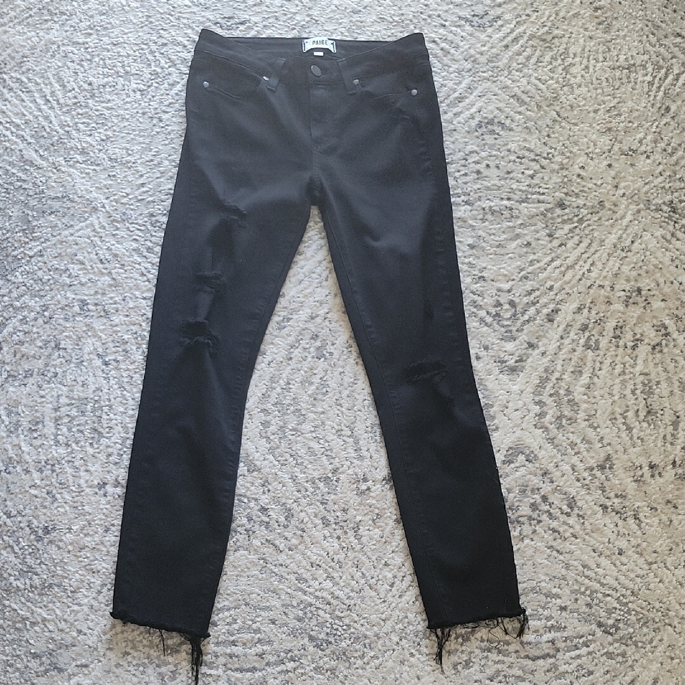 Paige Verdugo Ultra Skinny Black Jeans Size 27